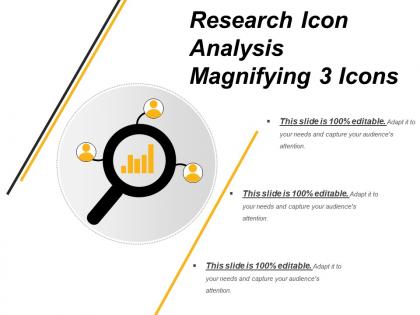 Research icon analysis magnifying 3 icons