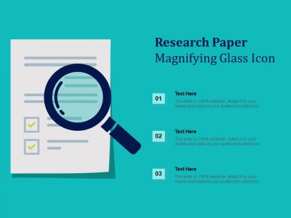 Research paper magnifying glass icon