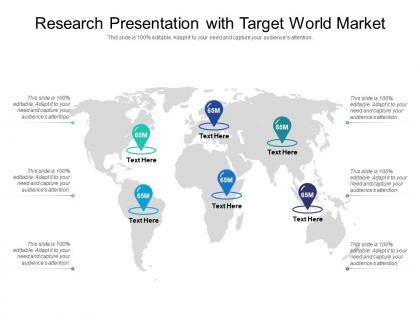 Research presentation with target world market