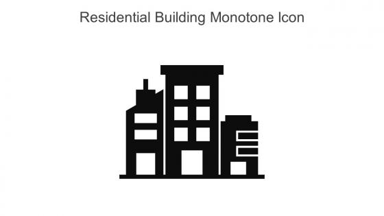Residential Building Monotone Icon In Powerpoint Pptx Png And Editable Eps Format
