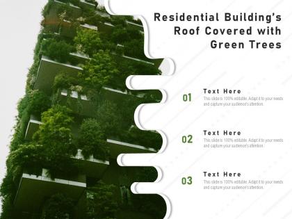 Residential buildings roof covered with green trees