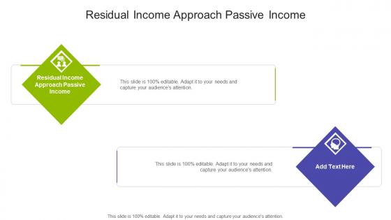 Residual Income Approach Passive Income In Powerpoint And Google Slides Cpb