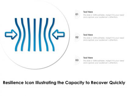 Resilience icon illustrating the capacity to recover quickly