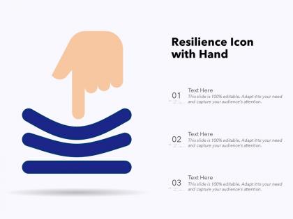 Resilience icon with hand