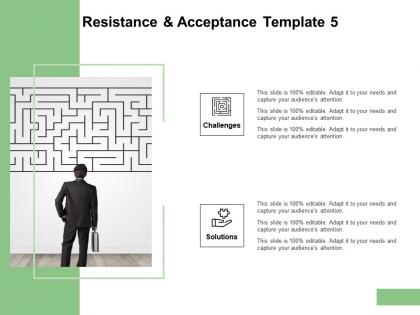 Resistance and acceptance template maze ppt powerpoint presentation infographics deck