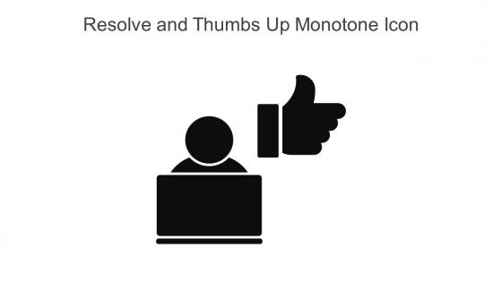 Resolve And Thumbs Up Monotone Icon In Powerpoint Pptx Png And Editable Eps Format