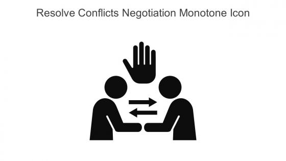 Resolve Conflicts Negotiation Monotone Icon In Powerpoint Pptx Png And Editable Eps Format