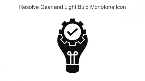 Resolve Gear And Light Bulb Monotone Icon In Powerpoint Pptx Png And Editable Eps Format