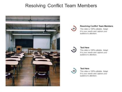 Resolving conflict team members ppt powerpoint presentation professional graphics cpb