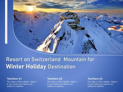Resort on switzerland mountain for winter holiday destination