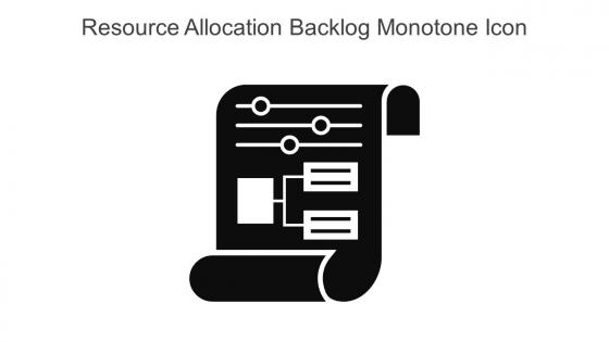 Resource Allocation Backlog Monotone Icon In Powerpoint Pptx Png And Editable Eps Format