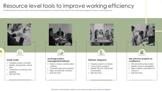 Resource Level Tools To Improve Working Efficiency