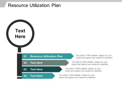 Resource utilization plan ppt powerpoint presentation file example introduction cpb