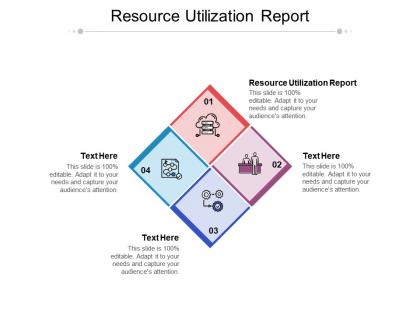 Resource utilization report ppt powerpoint presentation infographic template example topics cpb
