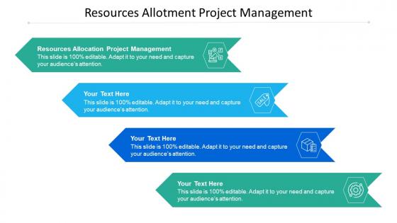 Resources Allotment Project Management Ppt Powerpoint Presentation Show Cpb