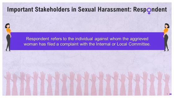 Respondent As Stakeholder In Sexual Harassment Training Ppt