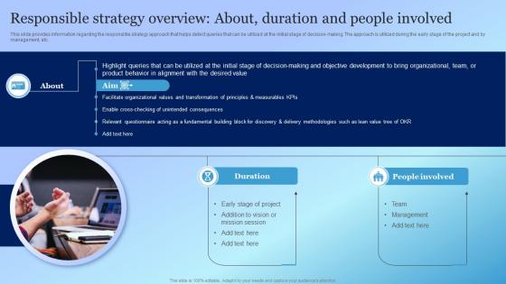 Responsible Strategy Overview About Duration Playbook For Responsible Tech Tools