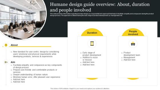 Responsible Tech Playbook To Leverage Humane Design Guide Overview About Duration And People