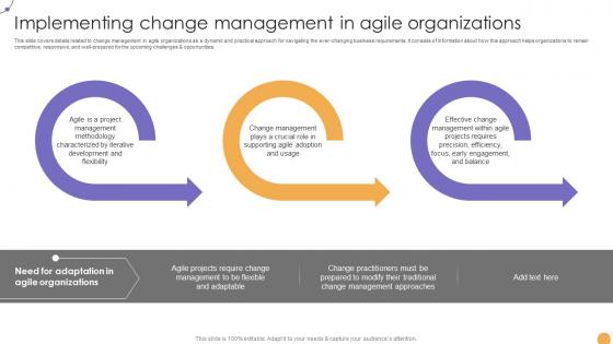 Responsive Change Management Implementing Change Management In Agile CM SS V