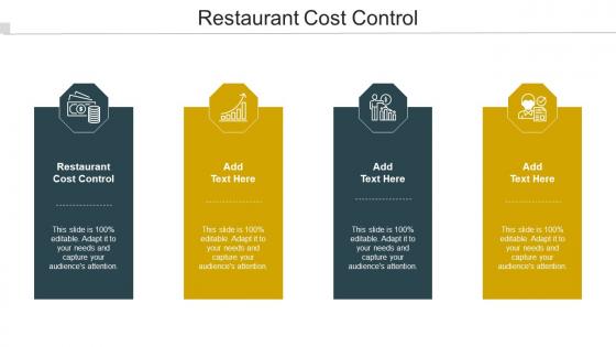 Restaurant Cost Control Ppt Powerpoint Presentation Ideas Design Ideas Cpb