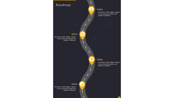 Restaurant Ecommerce Proposal Roadmap One Pager Sample Example Document