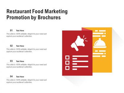 Restaurant food marketing promotion by brochures