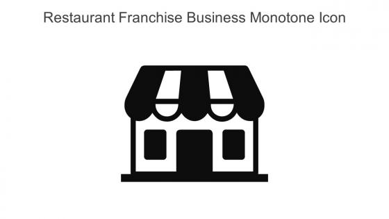 Restaurant Franchise Business Monotone Icon In Powerpoint Pptx Png And Editable Eps Format