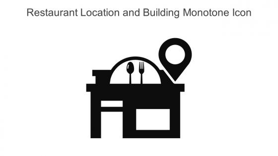 Restaurant Location And Building Monotone Icon In Powerpoint Pptx Png And Editable Eps Format