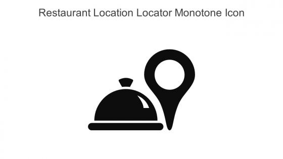 Restaurant Location Locator Monotone Icon In Powerpoint Pptx Png And Editable Eps Format