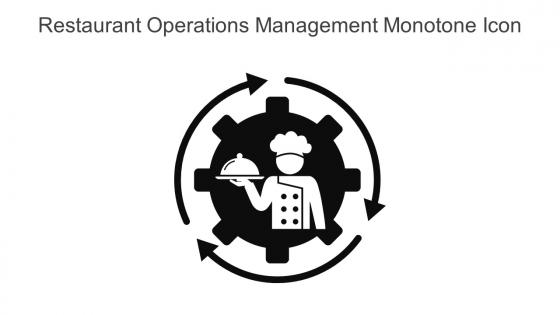 Restaurant Operations Management Monotone Icon In Powerpoint Pptx Png And Editable Eps Format