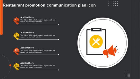 Restaurant Promotion Communication Plan Icon
