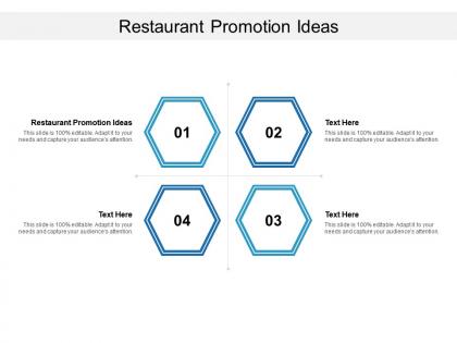 Restaurant promotion ideas ppt powerpoint presentation icon ideas cpb