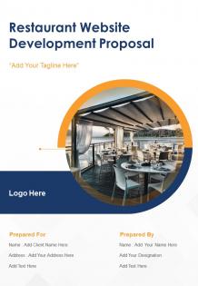 Restaurant website development proposal example document report doc pdf ppt