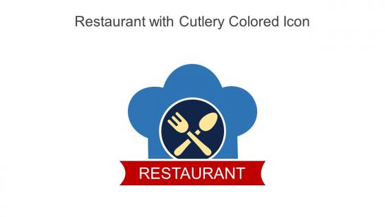 Restaurant With Cutlery Colored Icon In Powerpoint Pptx Png And Editable Eps Format