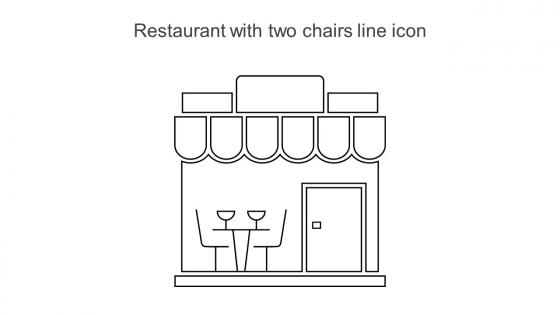 Restaurant With Two Chairs Line Icon