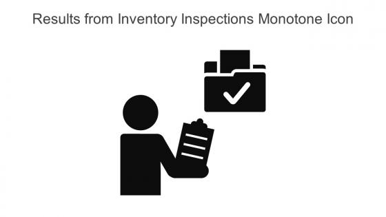 Results From Inventory Inspections Monotone Icon In Powerpoint Pptx Png And Editable Eps Format