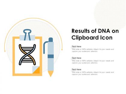 Results of dna on clipboard icon