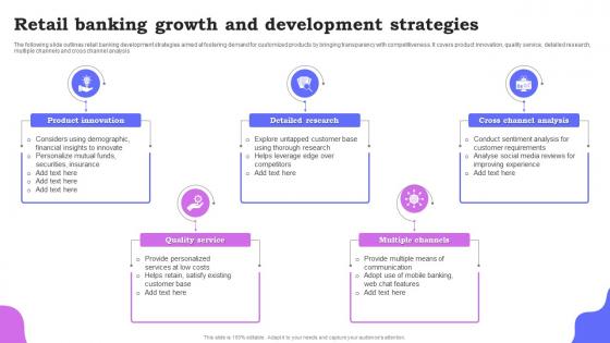 Retail Banking Growth And Development Strategies