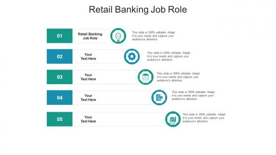 Retail banking job role ppt powerpoint presentation infographics files cpb