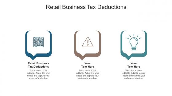 Retail business tax deductions ppt powerpoint presentation pictures sample cpb