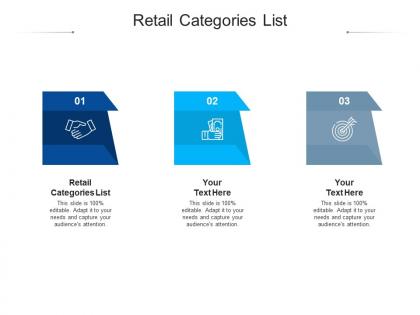 Retail categories list ppt powerpoint presentation ideas slide cpb