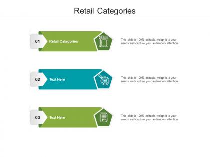 Retail categories ppt powerpoint presentation portfolio example topics cpb