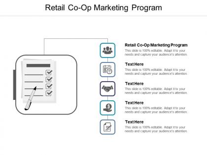 Retail co op marketing program ppt powerpoint presentation summary design ideas cpb