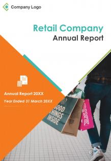 Retail Company Annual Report Pdf Doc Ppt Document Report Template