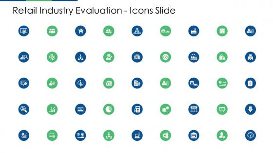 Retail industry evaluation icons slide ppt file ideas