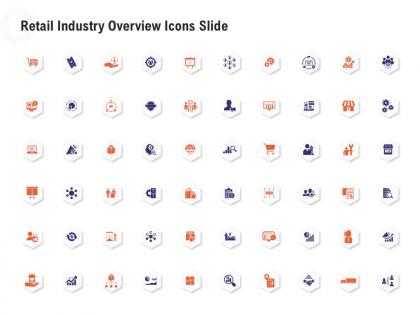 Retail industry overview icons slide ppt summary