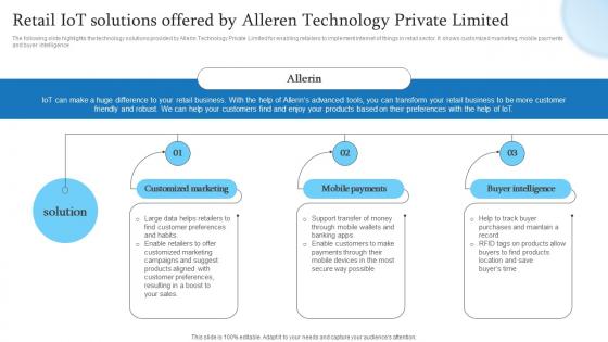 Retail IoT Solutions Offered By Alleren Technology Private Retail Transformation Through IoT