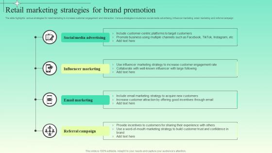 Retail Marketing Strategies For Brand Promotion