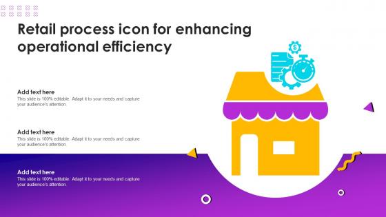 Retail Process Icon For Enhancing Operational Efficiency