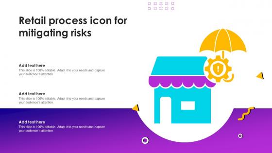 Retail Process Icon For Mitigating Risks